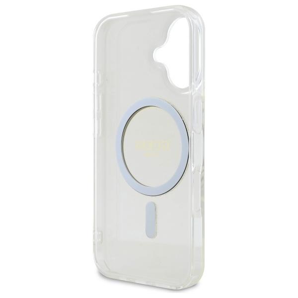 Guess Guhmp16Mhfgeret Iphone 16 Plus     6.7 Przeźroczysty/Transparent Hardcase Iml Glitter Circle Magsafe