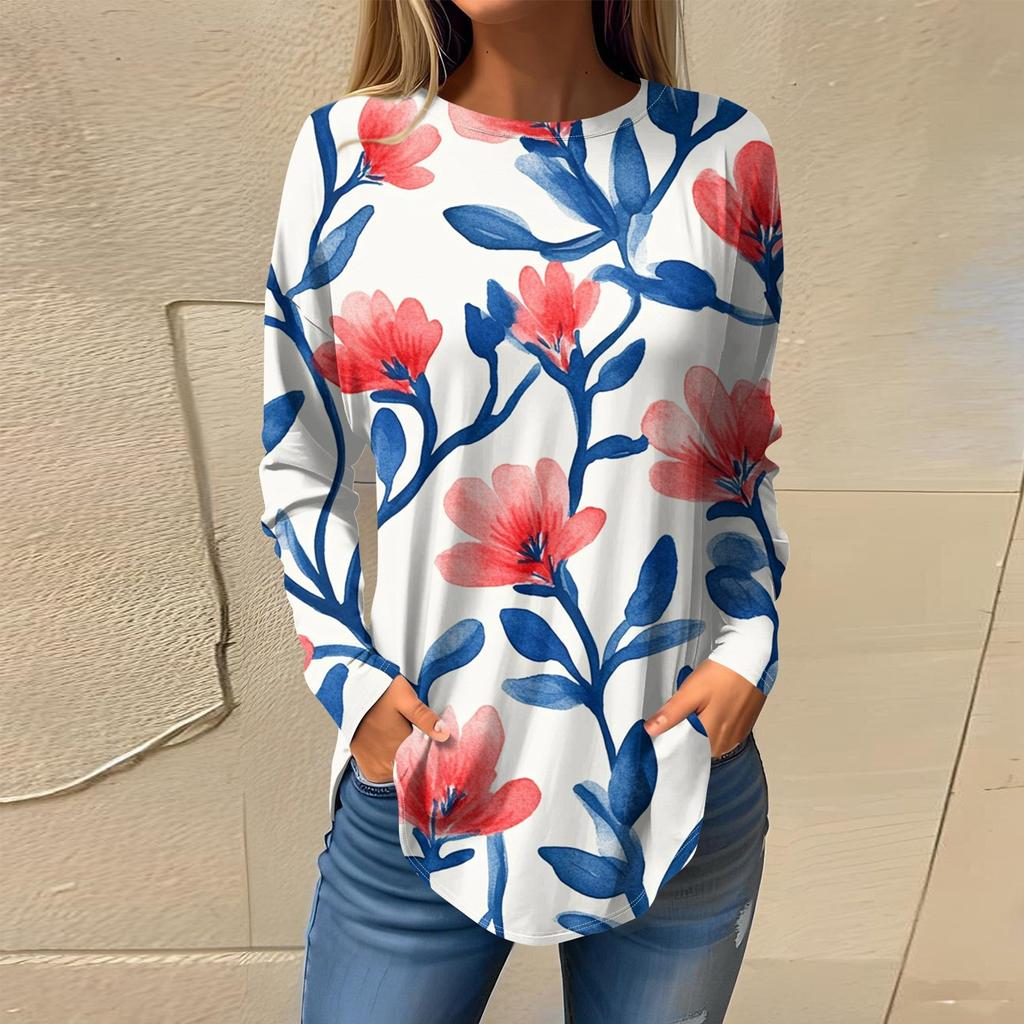 Женская мода с длинным рукавом и круглым вырезом, винтажный асимметричный пуловер