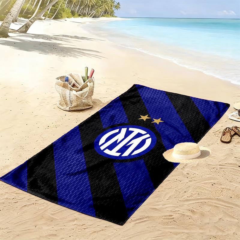 Inter Milan Emblem Display beach towel Outdoor camping soft Absorbent bath towel quick-drying swim towel Outdoor pool towel printing beach towel