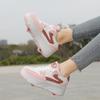31-42 Детские/женские четырехколесные съемные плоские спортивные туфли для катания на роликовых коньках на открытом воздухе Спортивная обувь для девочек