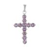 Серебряный крестик с аметистом (1504925)