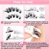 Reusable Non-glue False Eyelashes 3D Manga Lashes Long Lasting Magnetic Eyelash Kit  Novice