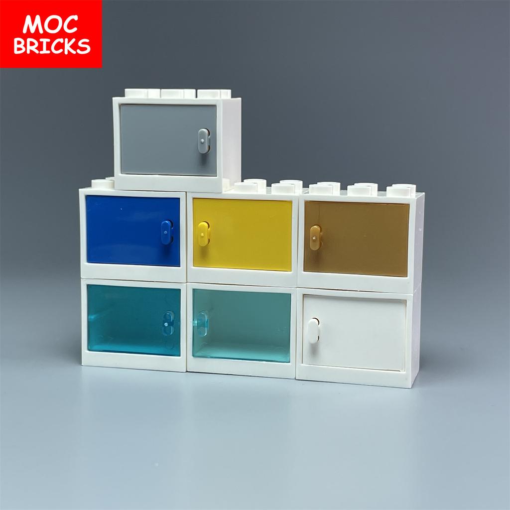 Коробка-шкафчик для кубиков MOC Контейнер 2x3x2 Шкафы Собираемые Частицы 4532 4533 Городской Дом Строительные Кирпичики Детали