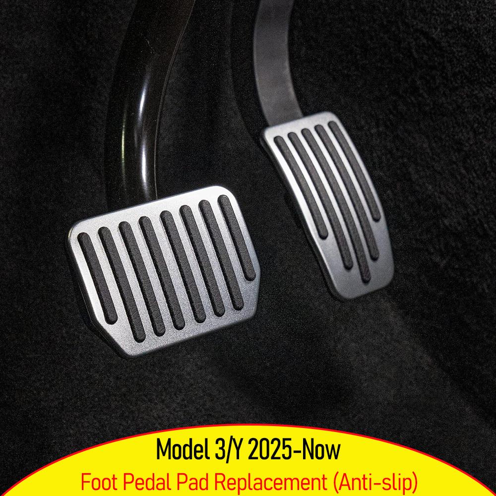 Tesmayx For Tesla Model 3 Y Juniper 2025 2026 Aluminum Alloy Foot Pedal Accelerator Gas Fuel Brake Pedal Pedal Cover Replacement