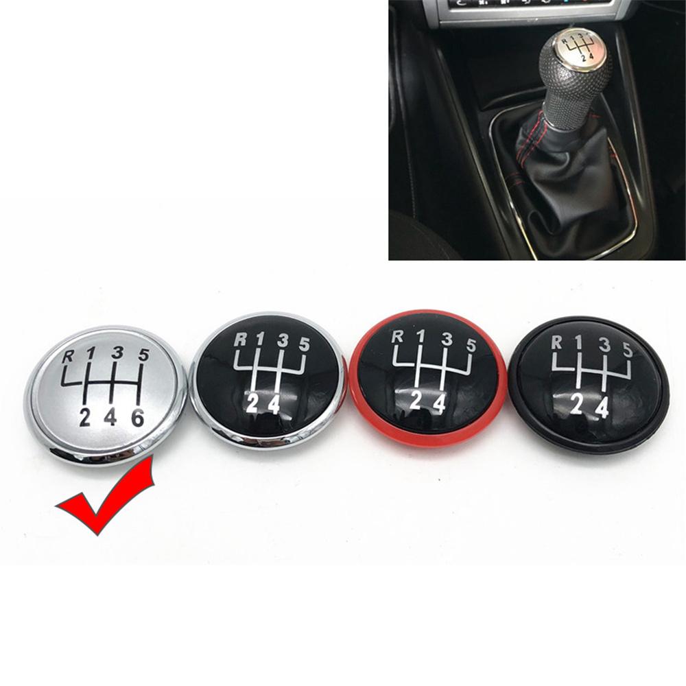 6 Speed Car Gear Shift Knob Lever Stick Cap Covers Emblem Badge for VW Volkswagen Golf Jetta MK3 MK4 GTI Bora POLO IBIZA CADDY