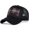 Unisex Los Angeles Print Baseball Net Caps Spring Summer Outdoor Sunscreen Hat Adjustable Casual Trucker Hats
