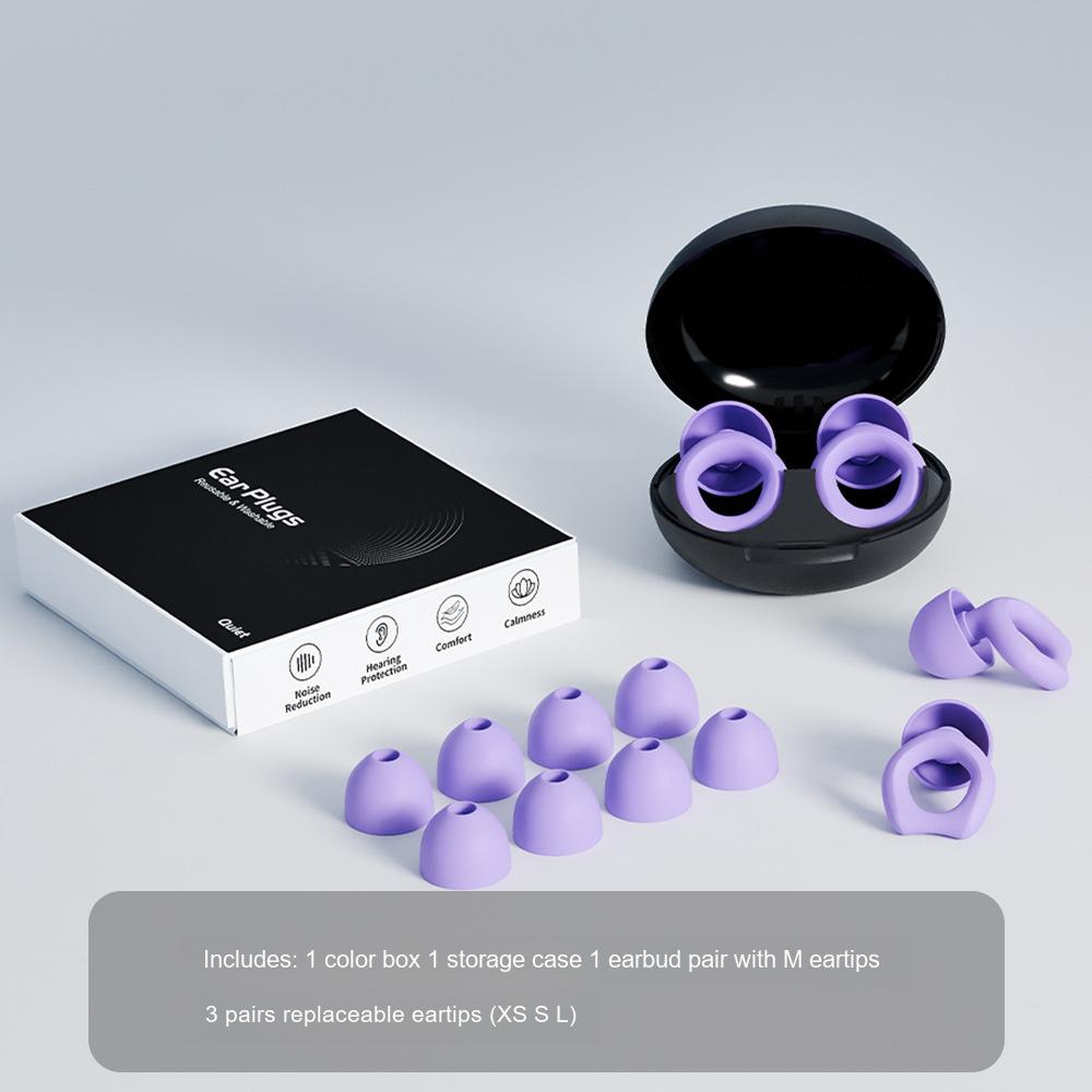 Silicone Noise Reduction Earplugs Sound Insulation Plugs for Sleeping Anti-snoring and Swimming Use