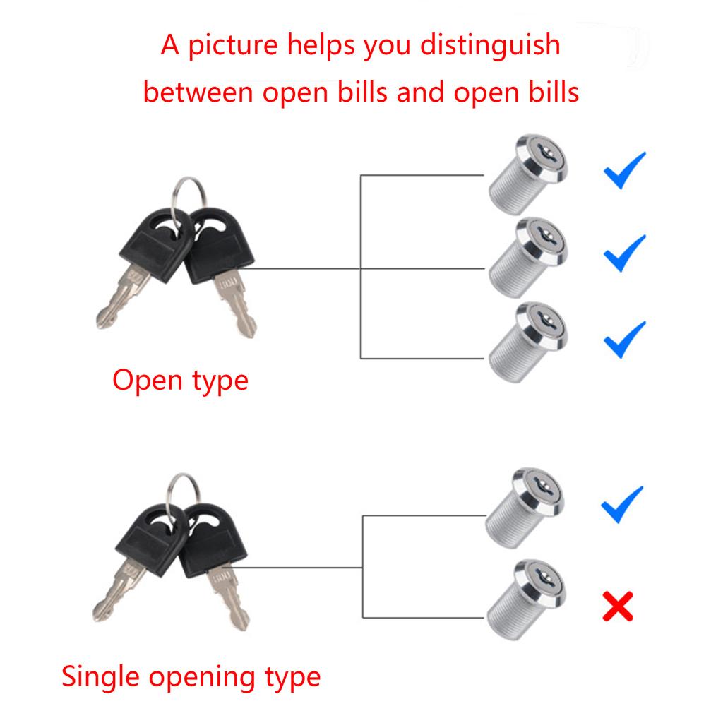 Замки для картотечного/офисного ящика с 2 ключами, замок для мебельной фурнитуры, замок для дверцы шкафа для стола, почтового ящика, кулачковые замки