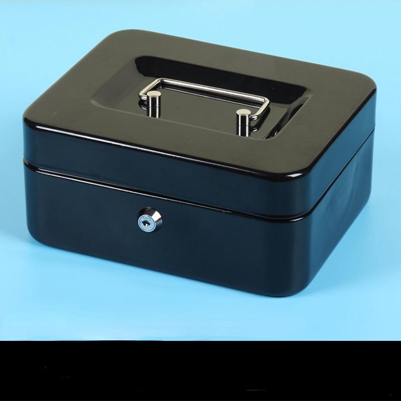 2024 New Practical Petty Cash Money Box with Keys Stainless Steel Security Lock Lockable Safe Small Fit for House Decoration