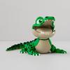 Реалистичная маленькая статуэтка-игрушка крокодила 3D-печать Игрушка Суставы Подвижный Крокодил Зоопарк Маленькое Животное Настольный Декор Детский Забавный Подарок
