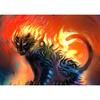 Огненный тигр DIY 5D алмазная картина полная круглая дрель стразы вышивка крестом