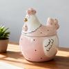 Ceramic Jar with Lid Large Chicken Box Ceramic Storage Jars for Eggs Candy Jewelry Snack Kitchen Counter Bookshelf Living Room