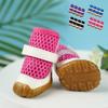 4pcs Summer Dog Shoes Anti-slip Pet Puppy Boots for Small Dogs Breathable Cat Chihuahua Shoes Socks for Small Dogs Yorkshire
