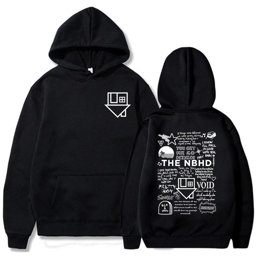 Уличная одежда унисекс хип-хоп графические толстовки с капюшоном The Neighborhood NBHD Band Printing Толстовки мужские с длинным рукавом зимние топы