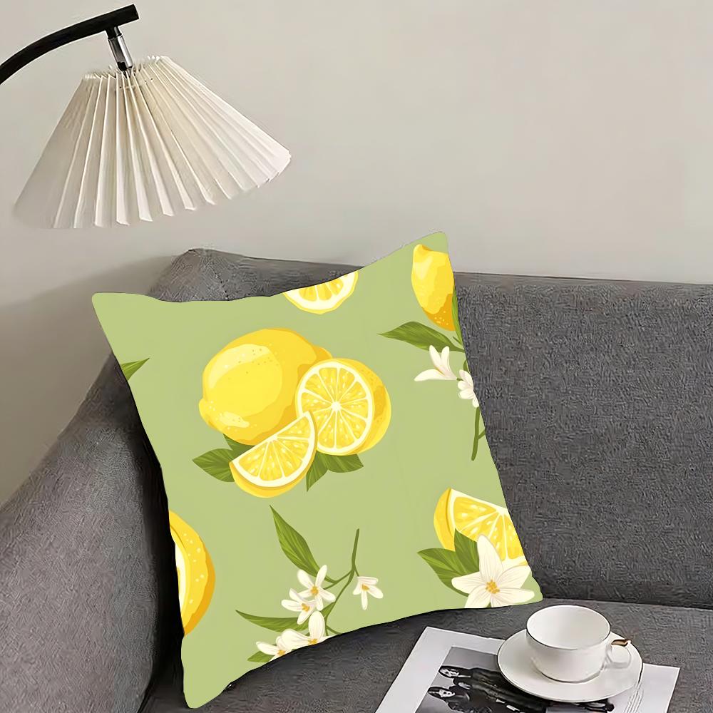 Lemon Fashion Cushion Cover Pillowcase Ultra Soft Skin Friendly Fabric Cloud Like Comfort Concealed Zipper