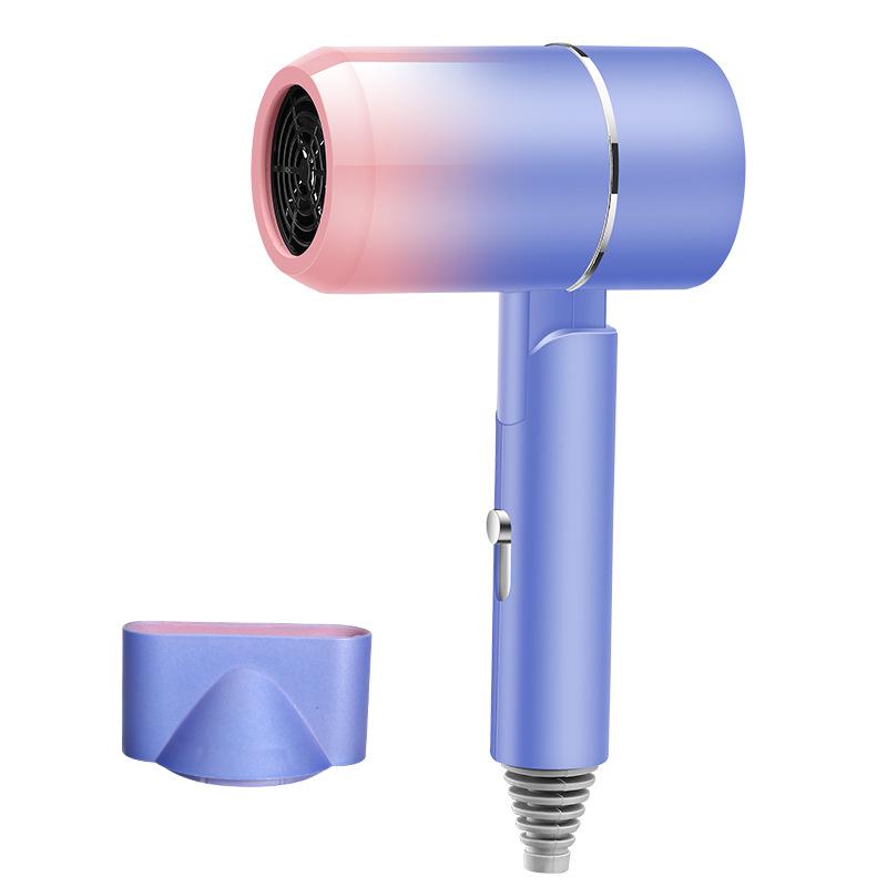 Gradient Color Portable Blue Light Negative Ion Hair Dryer for Students and Home Use