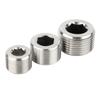Silver Male Thread Hexagon Plug 304 Stainless Steel Tube Plug Sealing Pipe Port  Hardware