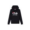 Color Block Logo Print Hoodie Women Tops Legendary-Blue F51W138215FNV