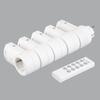 5 Wireless Remote Control Switches Socket Power Outlets Electrical Plugs Adaptors with Remote Control EU Plug White