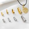 50pcs Stainless Steel Buckle Clasp Connectors for Pendants Charm Clip Pinch Bail Clasp Necklace DIY Jewelry Making Accessories