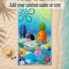 Beach TowelSpongeBob Custom Name Text Personalized Soft Towel for Beach Pool Indoor Home Decor Gift