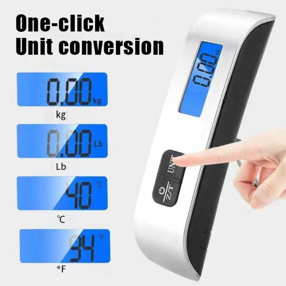 Портативные высокоточные весы с цифровым ЖК-дисплеем, чемодан, дорожная сумка, подвесной крючок для весов, весы, инструменты 110 фунтов/50 кг