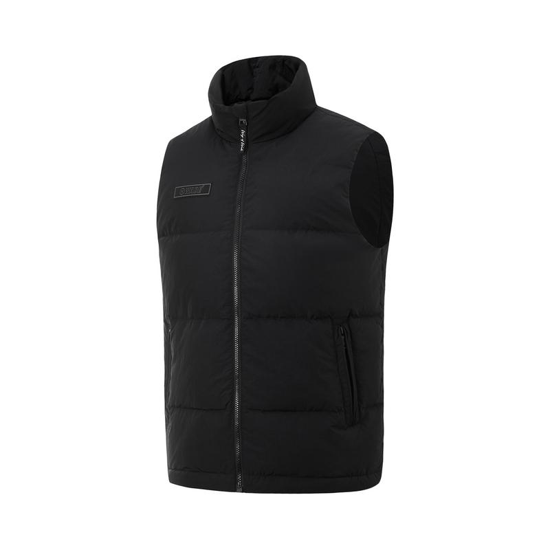 Li Ning Comfortable Warm Casual Simple Letter Print Stand Collar Vest Unisex Vests AMRU099-1