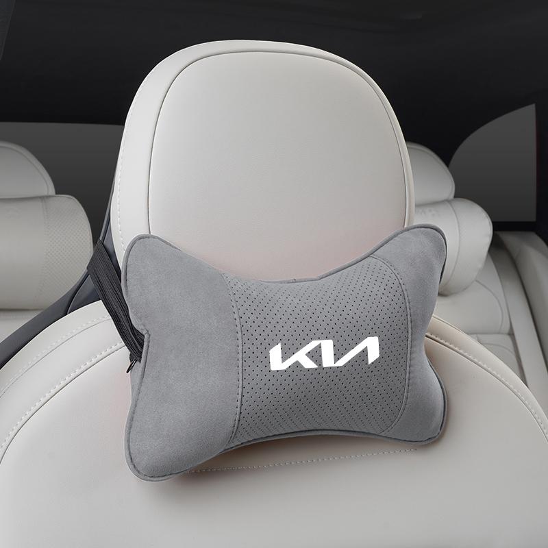 Kia Подушка-подголовник для автомобильного сиденья с логотипом автомобиля для защиты шеи и позвоночника для KIA EV6 Stinger RIO Sorento Picanto Ceed Borrego Syros K4 K5 K8 vkcy70