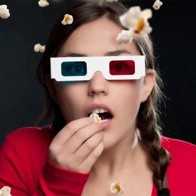 10/20/30/50/100 пар красные, синие стерео очки 3D бумажные очки складной бумажный храм 3D очки украшение из пленки