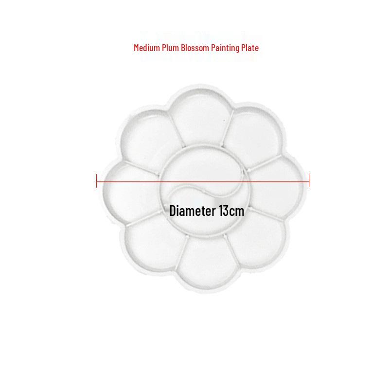 Набор палитр для рисования «Цветущая слива»: Включает Большую, Среднюю и Маленькую емкости для акварели, гуаши, масла, акрила и китайской живописи.