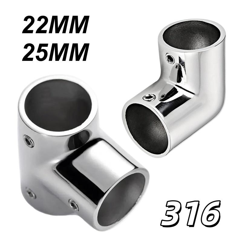 Heavy Duty Marine Pipe Connector 1Pcs 22/25mm 316 Stainless Steel Fastener for Yacht Vessel Plumbing Maintenance