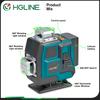 HGLINE 16 линий 4D лазерный уровень нивелир инструмент дисплей мощности автоматический 360℃ горизонтальный и вертикальный перекрестный лазерный станок