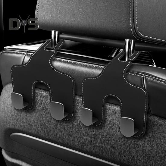 Двойные крючки на спинку автомобильного сиденья, высокая прочность, сильная несущая способность, простая установка, скрытый многофункциональный органайзер для хранения, крючок-вешалка