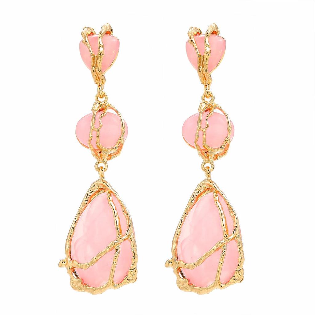 Pinkdudu Весенние серьги-подвески в стиле бохо, новые европейские американские серьги из сплава и многослойной смолы PD2174