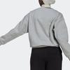 Adidas Свитшот с круглым вырезом и длинными рукавами, японская версия, женские топы, серый HM2850