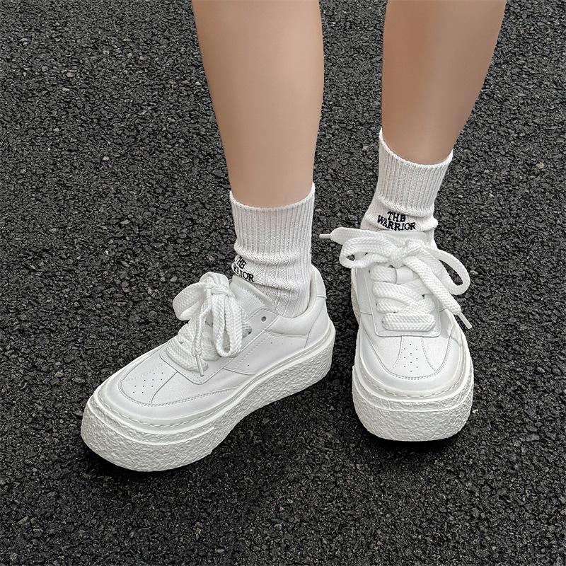 Spring casual fashion shoes trendy board shoes men's white shoes versatile trend shoes men's thick baseplate shoes 23222-M