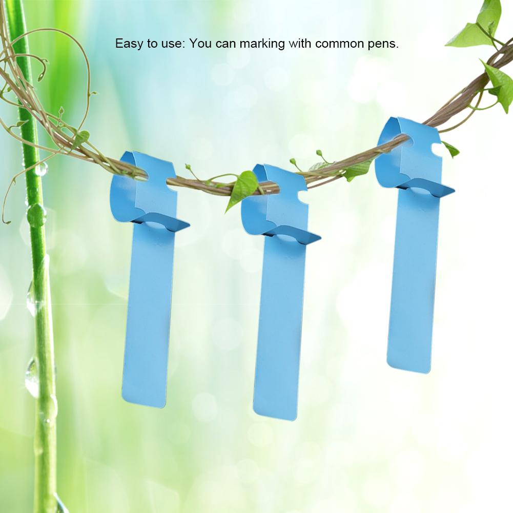 100pcs Plastic Nursery Garden Decor Stake Tags Plant Labels Lawn Ornament