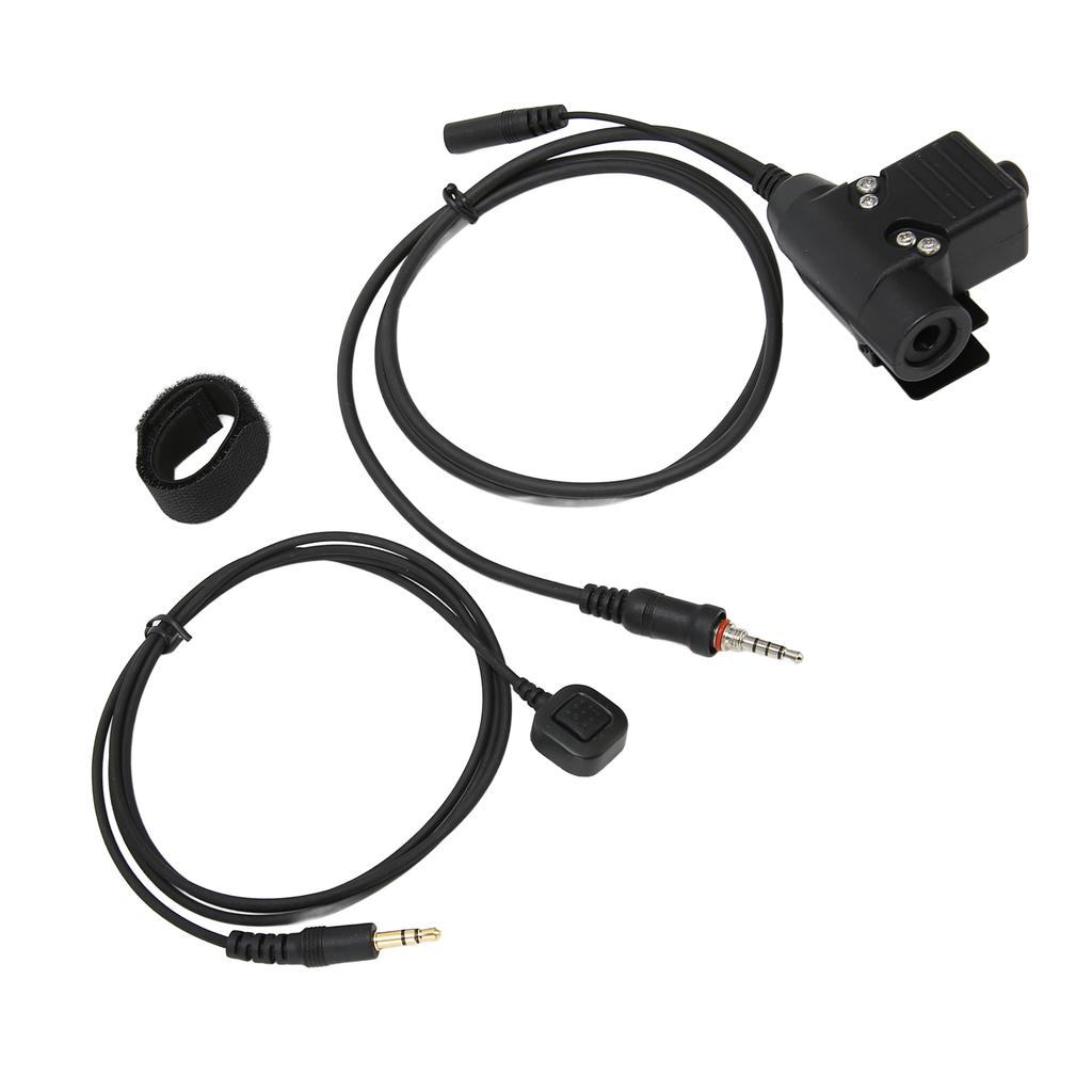 PTT Adapter with Back Clip Push To Talk Portable Radio Headset Adapter for Vertex VX?6R VX?7R