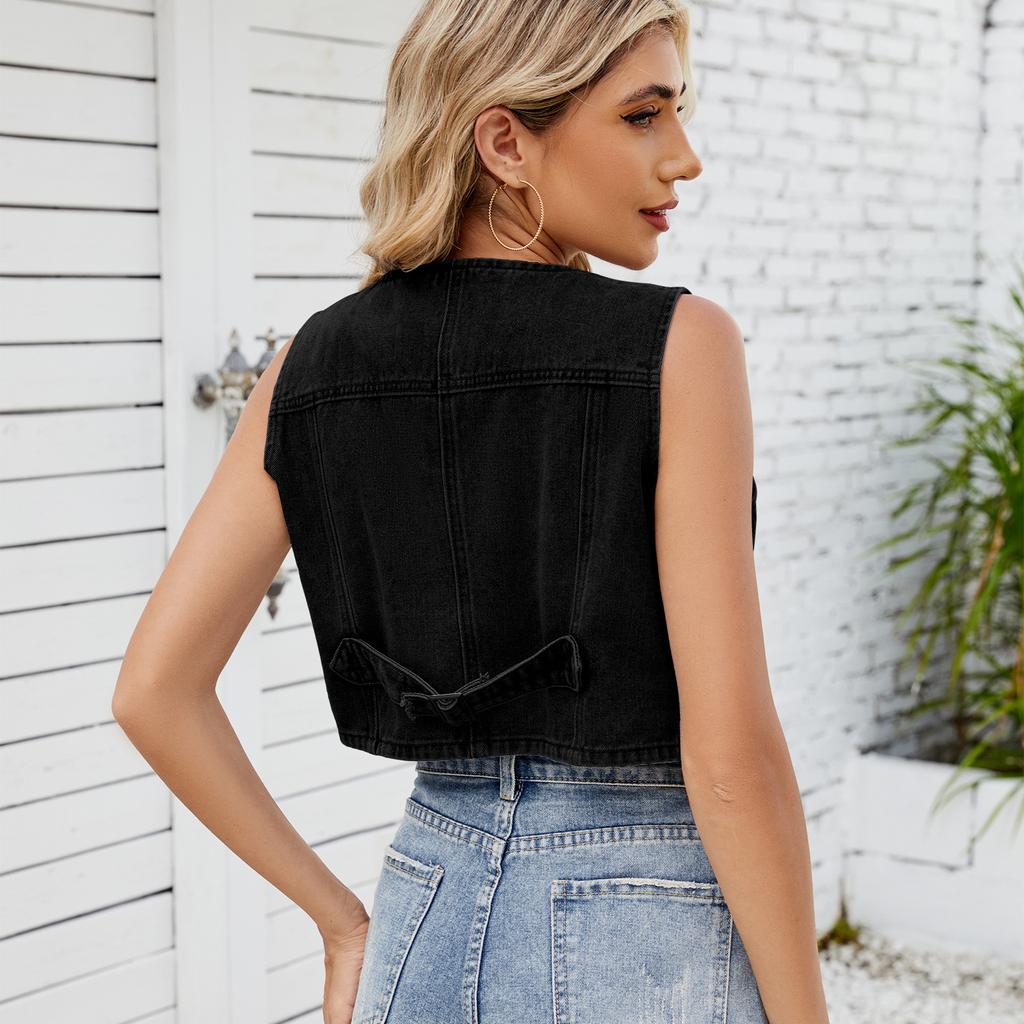 YYFS Женские модные повседневные летние весенние однотонные блузки и рубашки без рукавов с v-образным вырезом и принтом