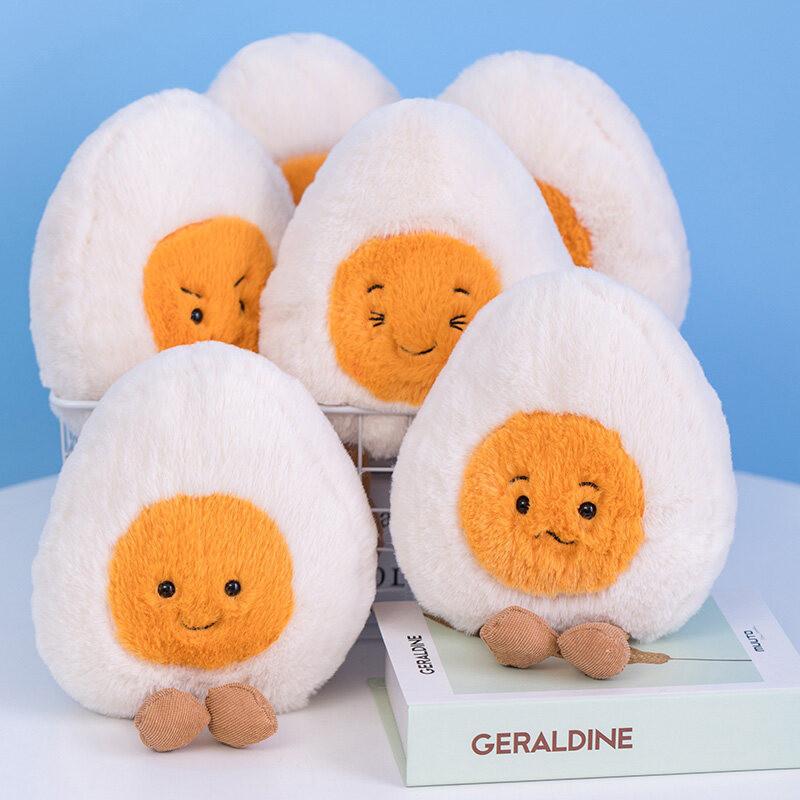Adorable Boiled Egg Stuffed Toy With Expressive Faces 30cm Tall