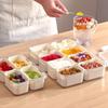 1/2pcs Snack Boxes with Handles Portable Snack Box 8 Compartment Divided Serving Tray Clear Storage Organizer