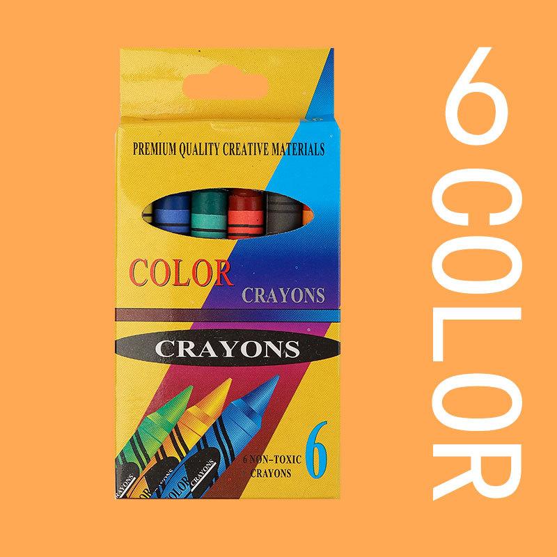 Portable Crayon Box Set 6/8/12/24 Colors Smooth Pigment Non-Toxic for Kids Toddlers Painting Coloring Graffiti Art Projects