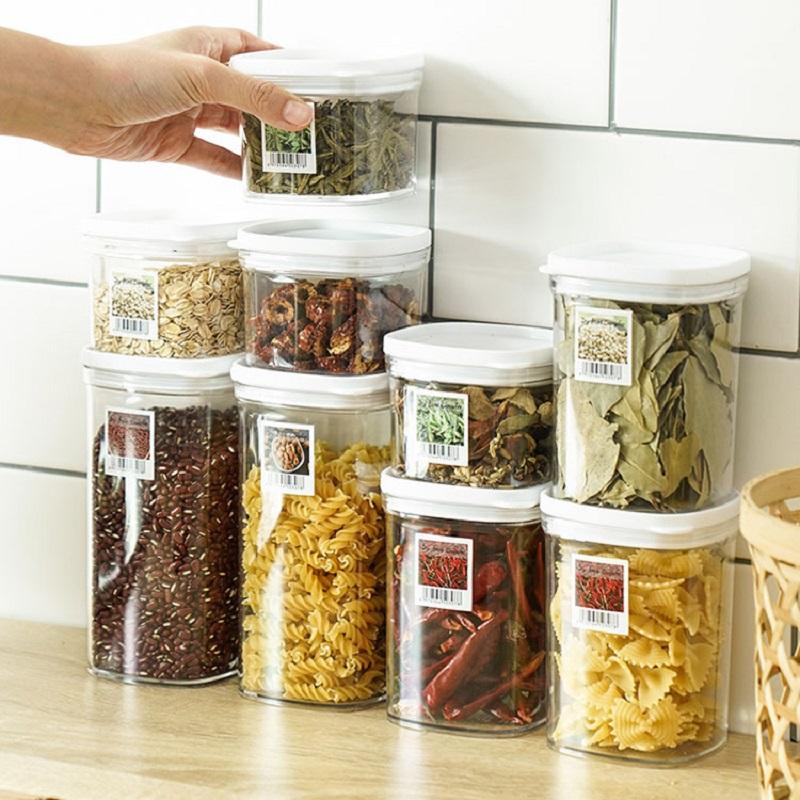WBBOOMING штабелируемые пластиковые герметичные банки, кухонный ящик для хранения, 3 емкости, белый контейнер для еды, коробки для хранения свежих продуктов для домашнего использования