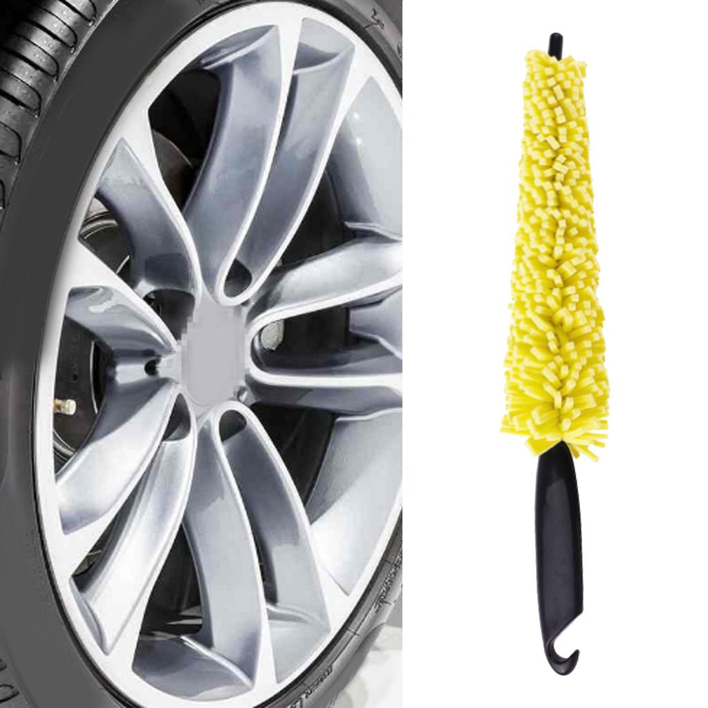 Long Handle Tire Brush Highly Water Absorption Tire Cleaning Brush for Cleaning Car Wheels Rims