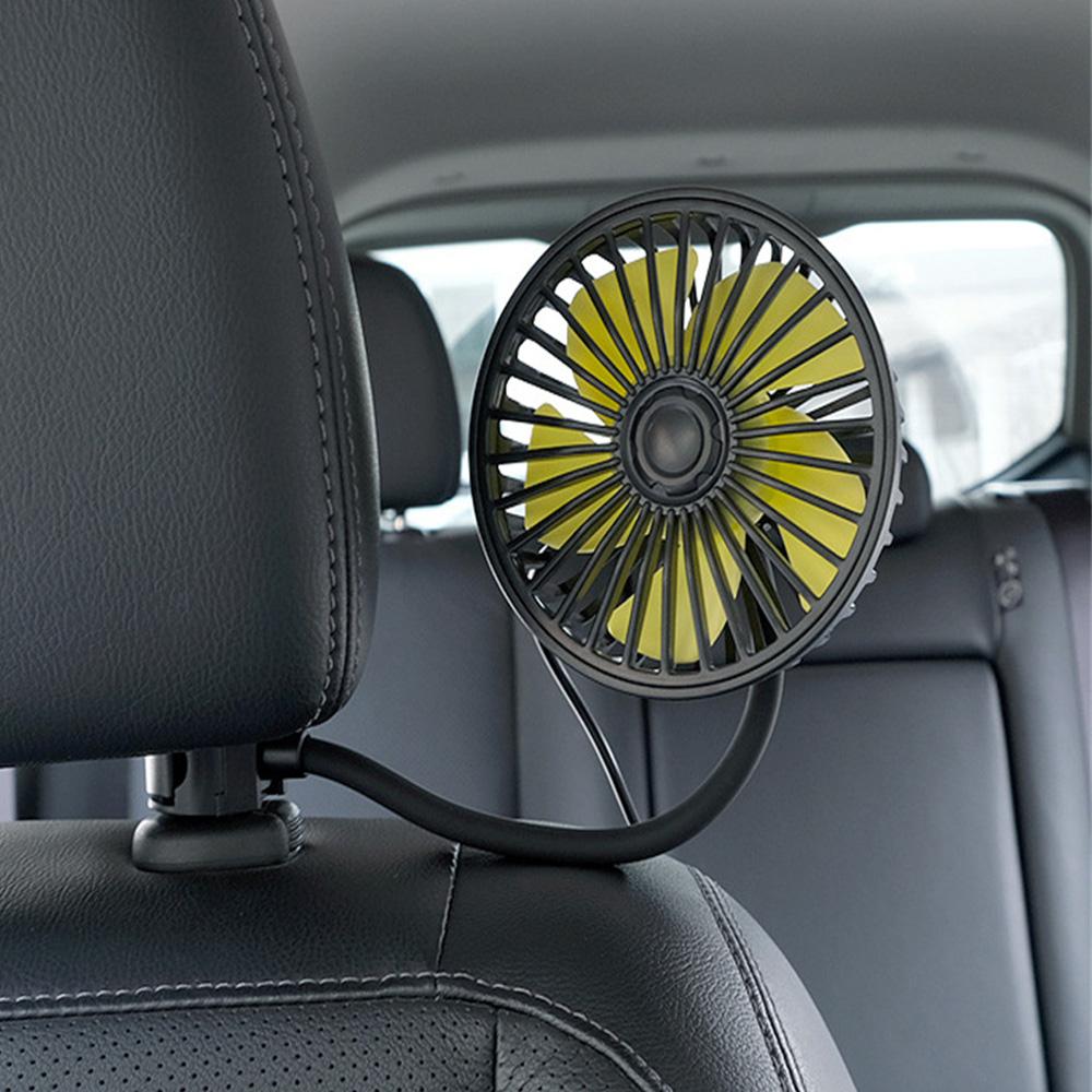 Adjustable Car Fan 360-Degree Free Universal USB Car Cooling Fans Dashboard/Back Seat 3-Speed Auto Exquisite Wind Air Cooler
