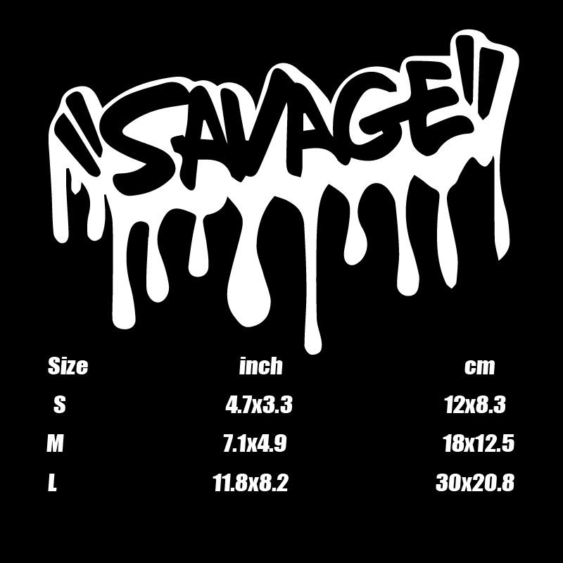 Наклейка "SAVAGE", Автомобильные наклейки, Виниловые декали - Для автомобилей, Грузовиков, Стен, Ноутбуков, Окон, Мотоциклов, Бамперов Или Поделок