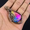 Rainbow Solar Quartz 999 Copper Wire Wrapped Pendant, Handmade Gemstone Pendant Jewelry, Gifts For Wife Brand New Pendant