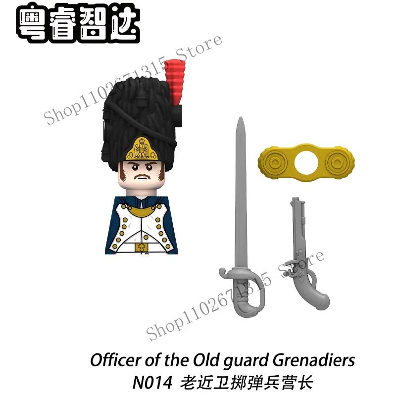 Napoleonic Wars Military Soldiers Building Blocks British France Prussia Cavalry Army Russian Infantry Figures Bricks Kids Toys