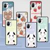 Cartoon Cows Strawberry Case for Xiaomi Mi 11 Ultra 11T 10T 9T Pro Note 10 A2 9 8 Lite A3 CC9E 10S CC9 A1 Black Soft Phone Cover