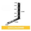 Black L-shaped Bracket - Heavy-duty Corner Bracket with Screws for Wooden Bookshelves, Steel Structure Right Angle Support